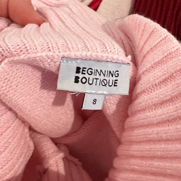Off the shoulder pink sweater - Picture 2 of 2